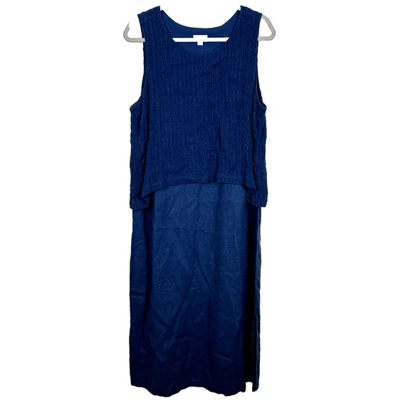 yuliy linen dress Slit Dress (2102) – Yuvita Linens